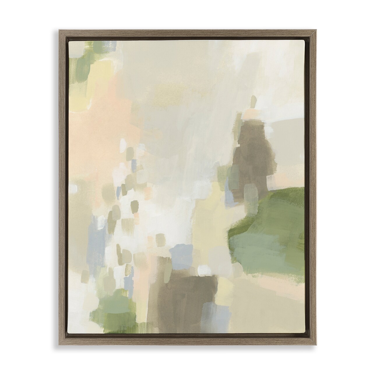 Stupell Industries Muted Beige & Green Framed Floater Canvas Wall Art Design by Joris Hoefnagel